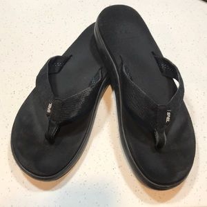 Men’s Black Teva Sandals, Size 13